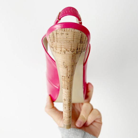 ✨NEVER WORN✨ Guess | Patent Pink, Sling Back Heels, Size 8.5 - Picture 4 of 9